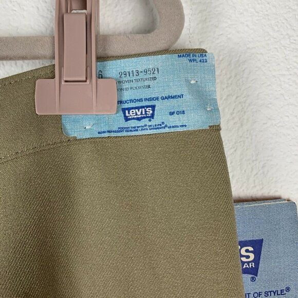 VTG NWT Deadstock Levi's Women's 36/18 Tan Wide Leg Bend Over Pants Trousers - Picture 3 of 10